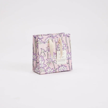 Block Printed Gift Bags (Small) - Lavender