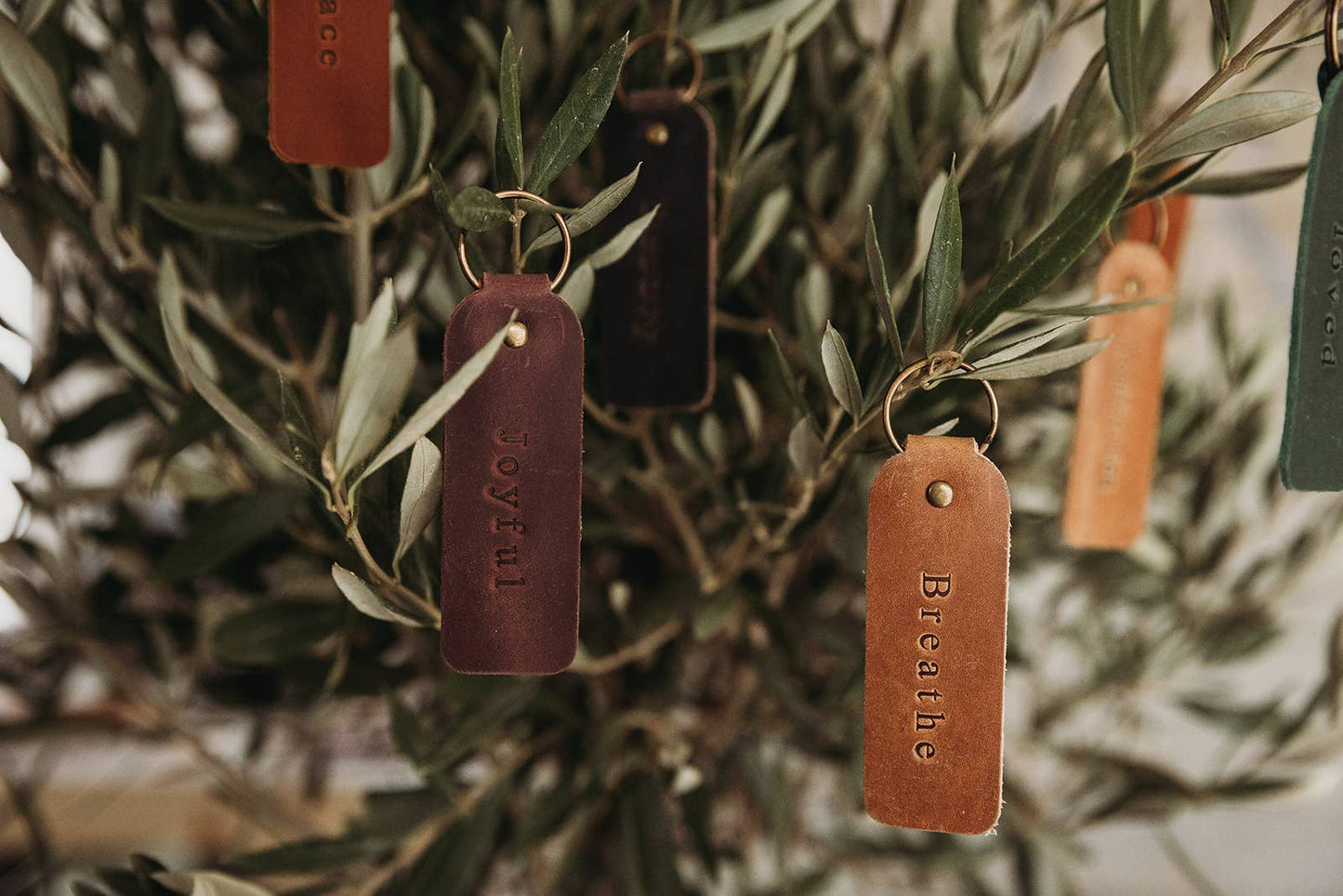 Encouraging Affirmation Leather Keyring