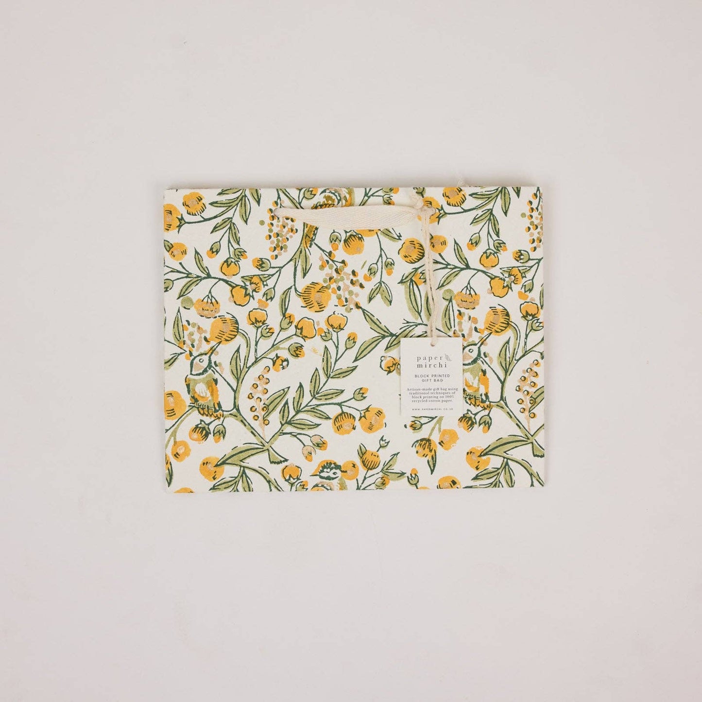 Hand Block Printed Gift Bags (Medium) - Sunshine Refresh