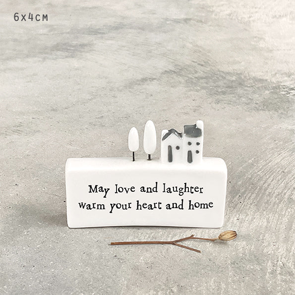 -Porcelain scene-May love & laughter warm