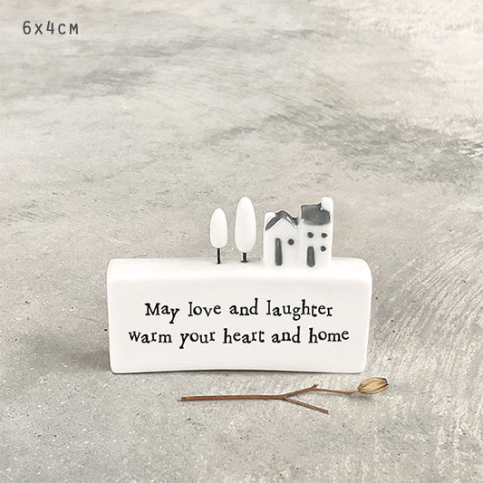 -Porcelain scene-May love & laughter warm