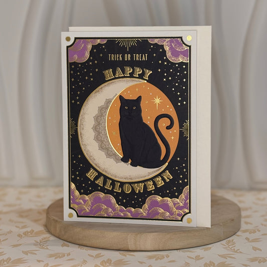 Halloween Black Cat Card