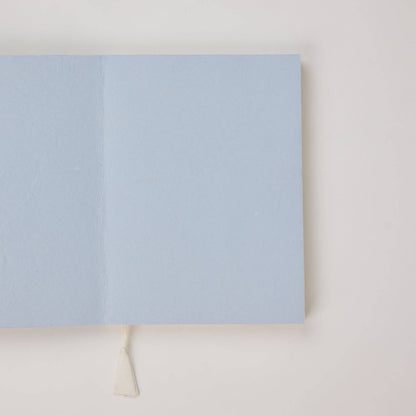 Block Printed Ruled Notebook (A5) - Song Birds Blue Stone