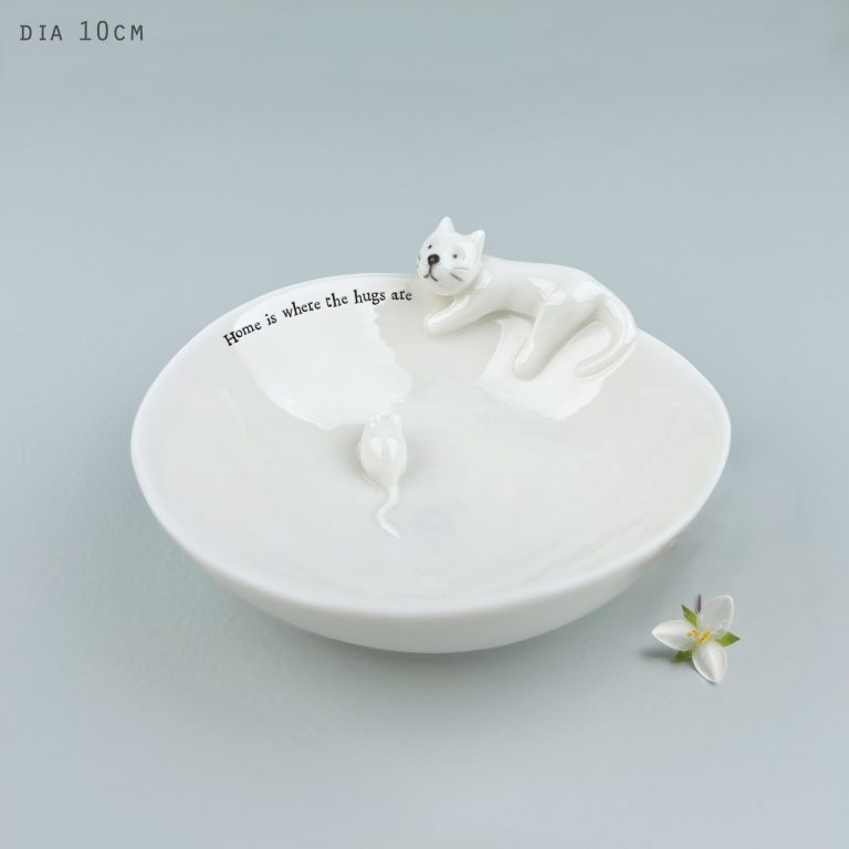 Med animal bowl-Cat & mouse