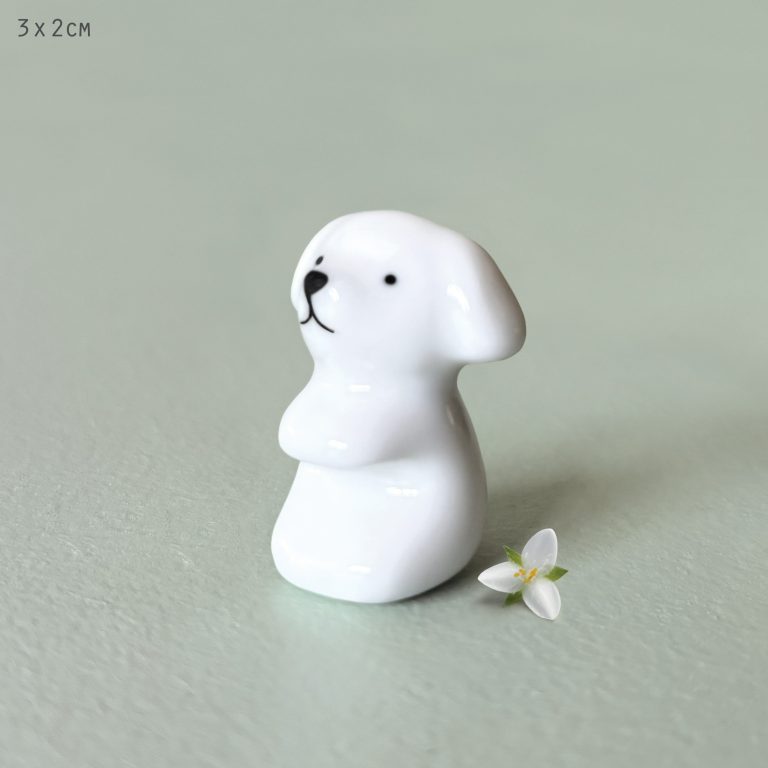 -Porcelain bowl charm-Dog