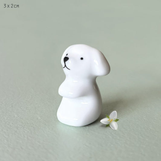 -Porcelain bowl charm-Dog