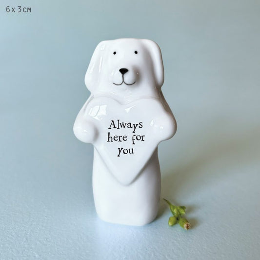 -Porcelain heart animal-Dog