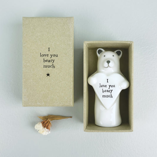 -Porcelain heart animal-Bear