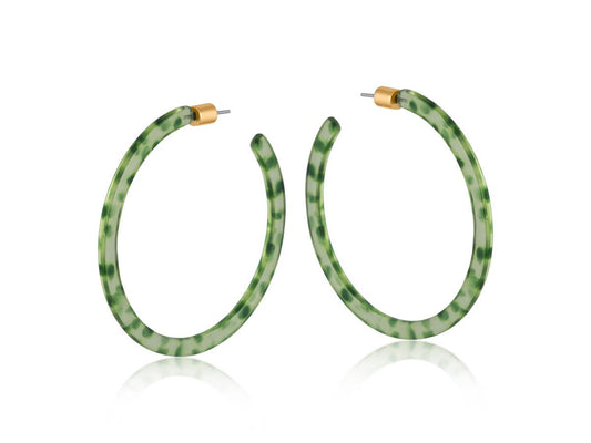 Marseille Thin Statement Resin Hoop Earrings