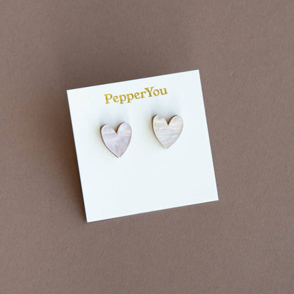 I Heart You Stud Earrings | pepper you | Handmade jewellery
