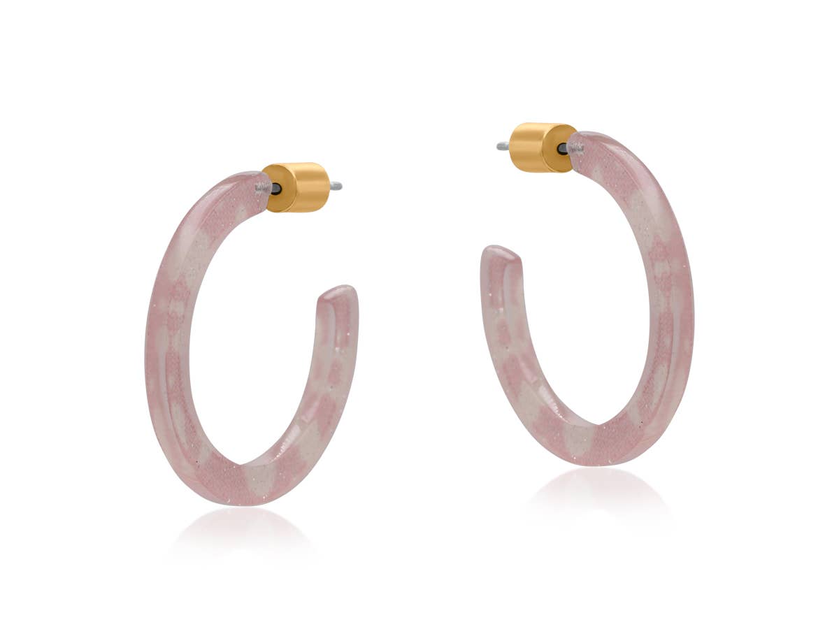 MADRID RESIN TINY HOOP EARRINGS
