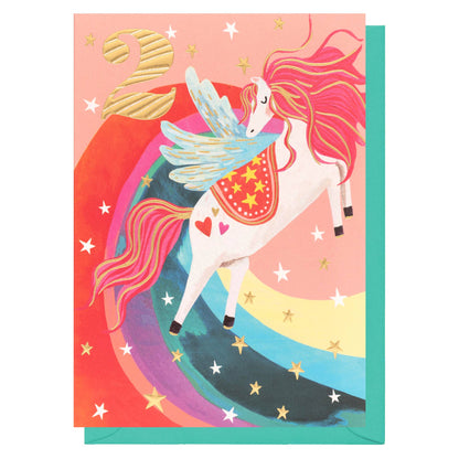 Age 2 Unicorn Birthday Card | Milestone Age | Kids Cards