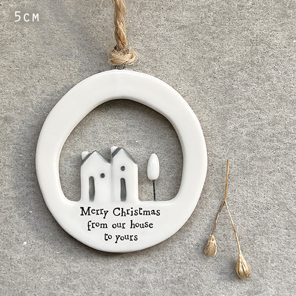 -Lg cut out hanger-Merry Christmas our house