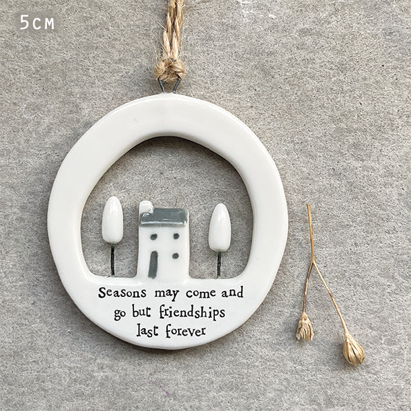 -Lg cut out hanger-Seasons may come & go