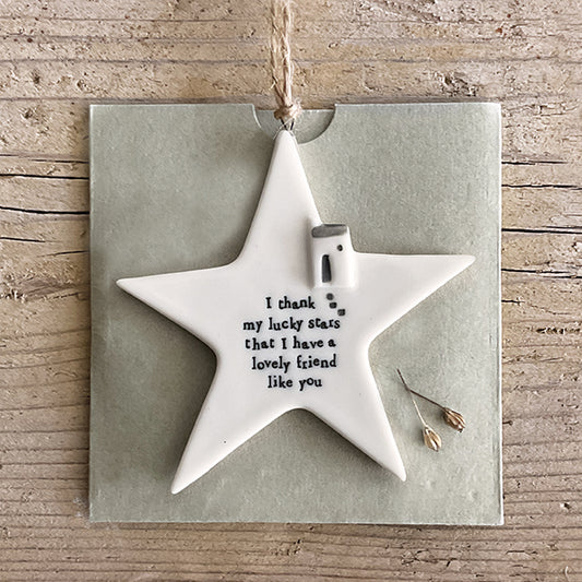 Porcelain star-Thank my lucky stars