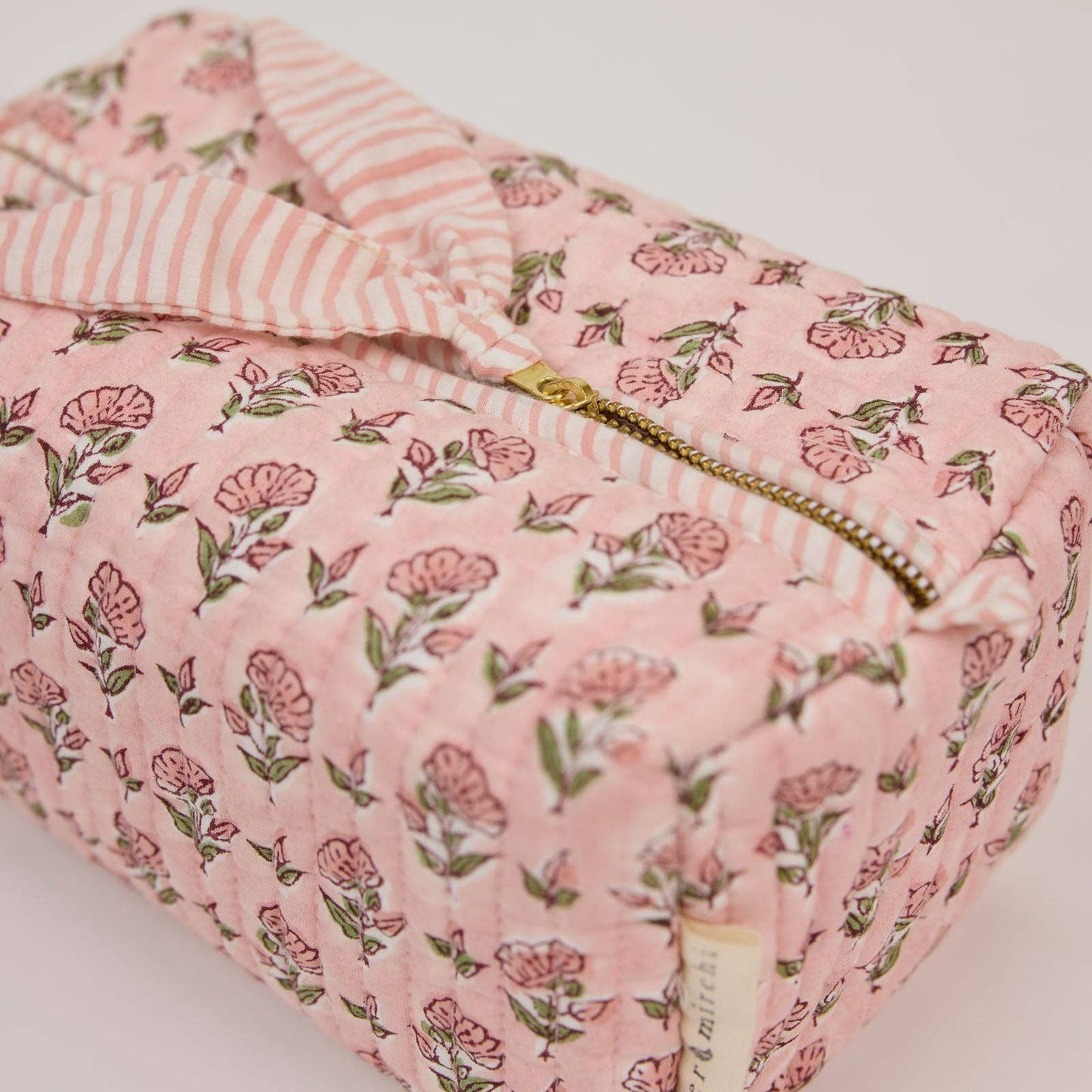 Organic Cotton Toiletry Bag (Medium) - Ditsy Floral Blush