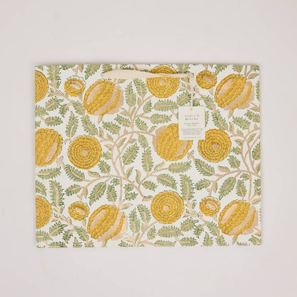 Hand Block Printed Gift Bags (Large) - Sunshine Refresh