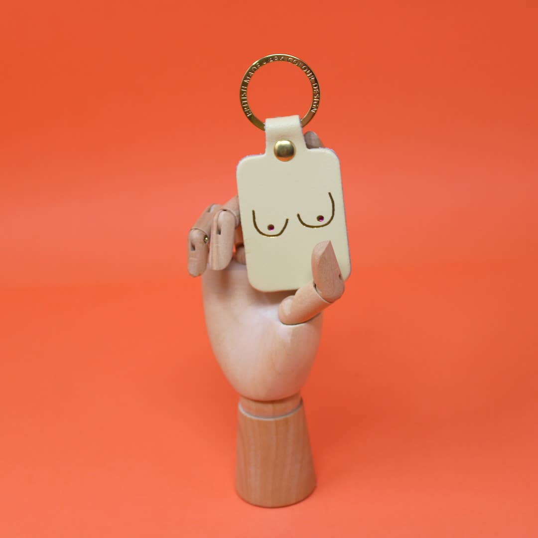 Boob Leather Key Ring