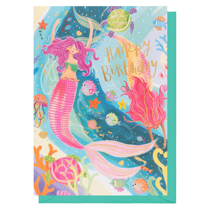Mermaid Birthday | Female Birthday Card | Children's Card