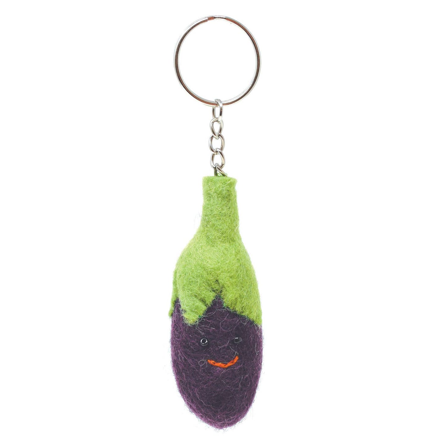 Felt Keychain - Aubergine Keyring