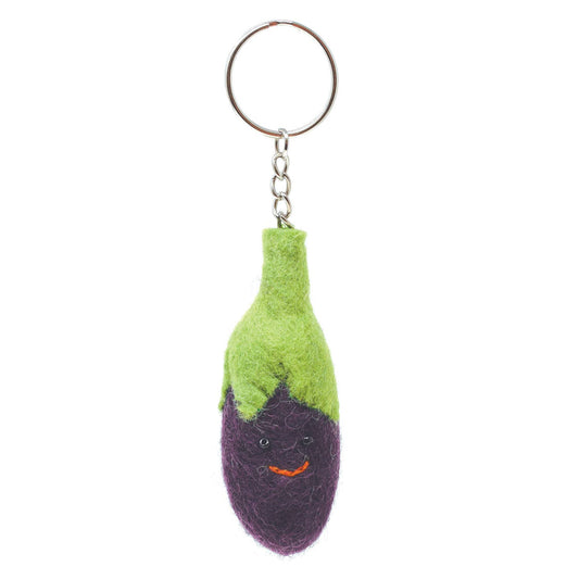 Felt Keychain - Aubergine Keyring