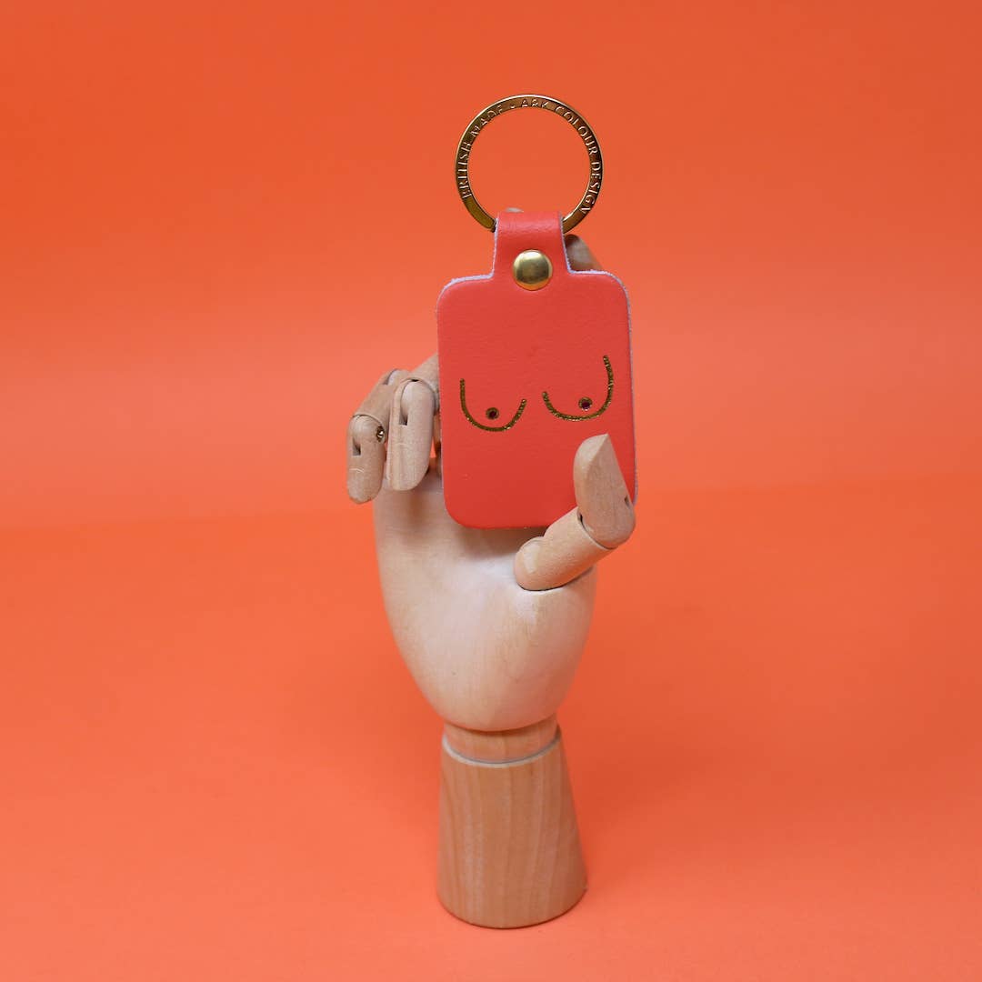 Boob Leather Key Ring