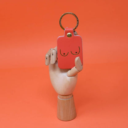 Boob Leather Key Ring