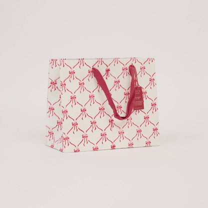 Block Printed Gift Bags (Medium) - Christmas Pudding