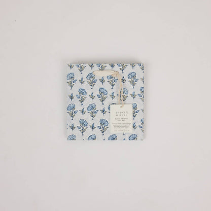 Hand Block Printed Gift Bags (Small) - Blue Stone Refresh