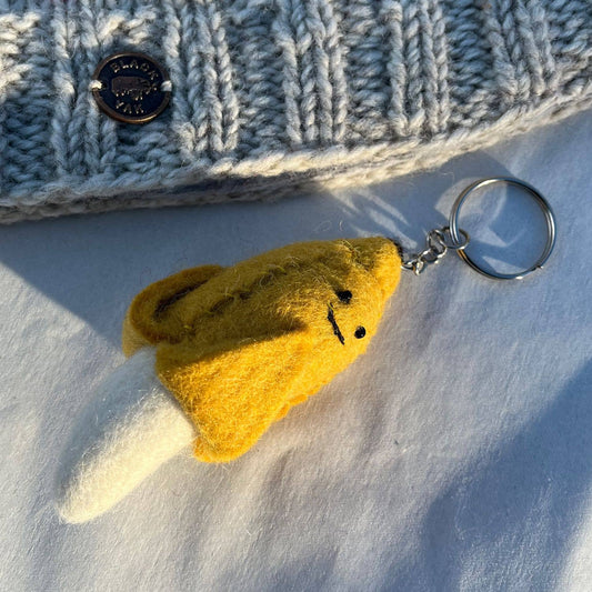 Felt Keychain - Banana Felt Keyring