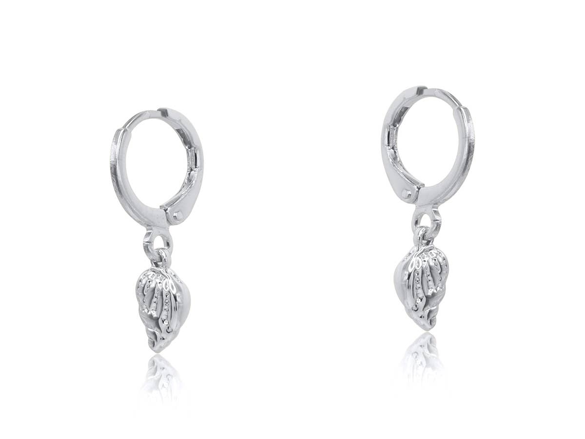 LUCIA SEA TOKEN PETITE HUGGIE EARRINGS