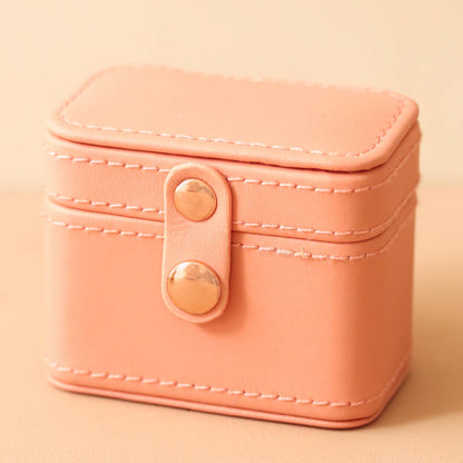 Peach  Pink Mini Travel Ring Box