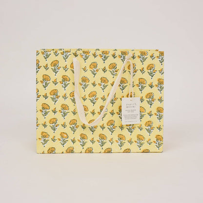 Hand Block Printed Gift Bags (Medium) - Sunshine Refresh