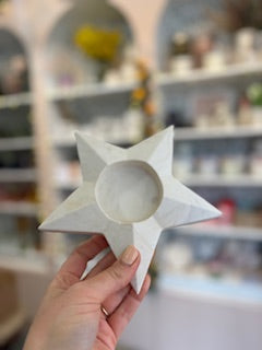 Handmade Jesmonite Star Candle holder