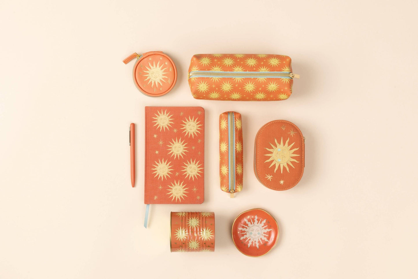 Pen & Pouch Set - Terracotta Sun