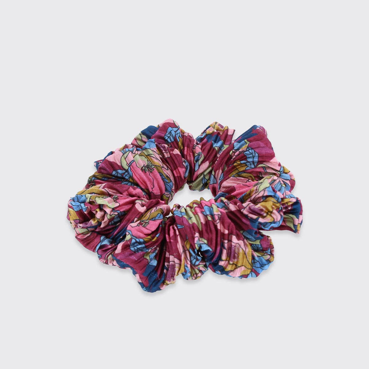Ellen Floral Scunchie - Mulberry