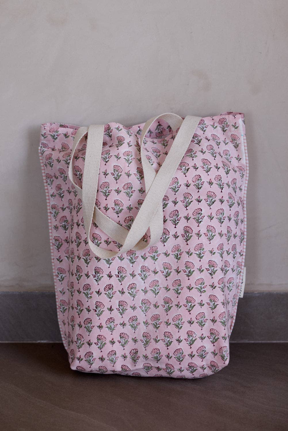 Organic Cotton Tote Bag - Ditsy Floral Blush