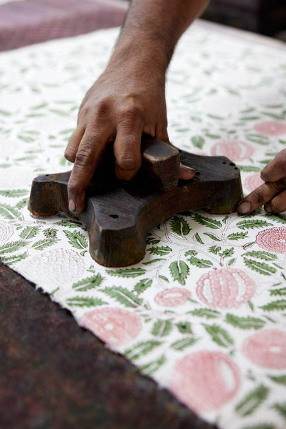 Hand Block Printed Gift Bags (Large) - Blush Refresh