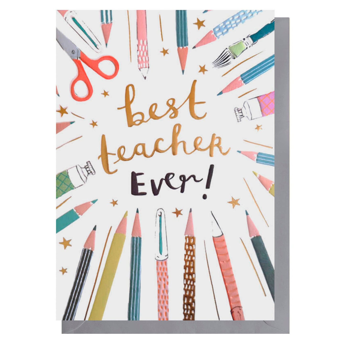 Best Teacher Ever Card | Teacher Card | Thank You Card