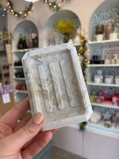 Handmade Jesmonite Soap Dish - Rectangle