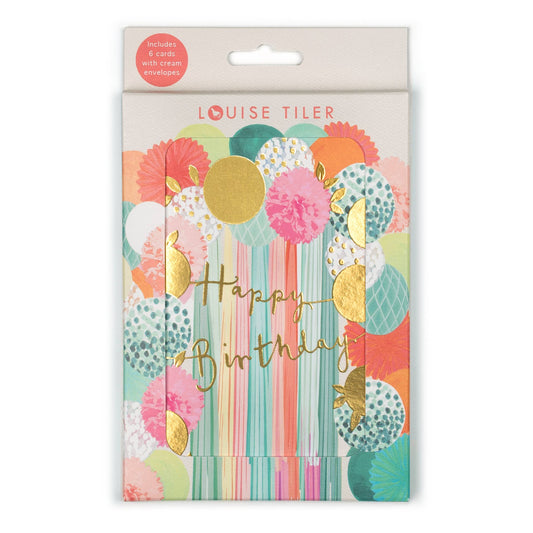 Happy Birthday Balloon Arch Cards | Boxed Pack of 6