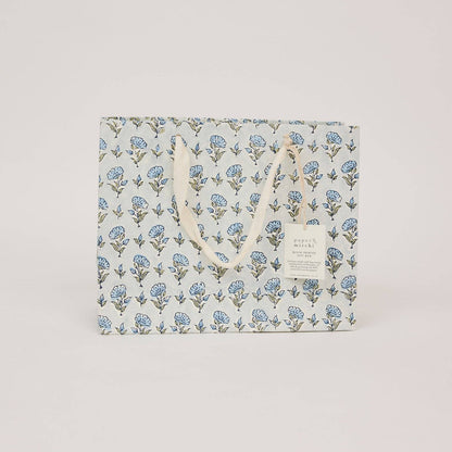 Hand Block Printed Gift Bags (Medium) - Blue Stone Refresh