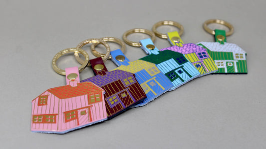 Log Cabin Key Ring