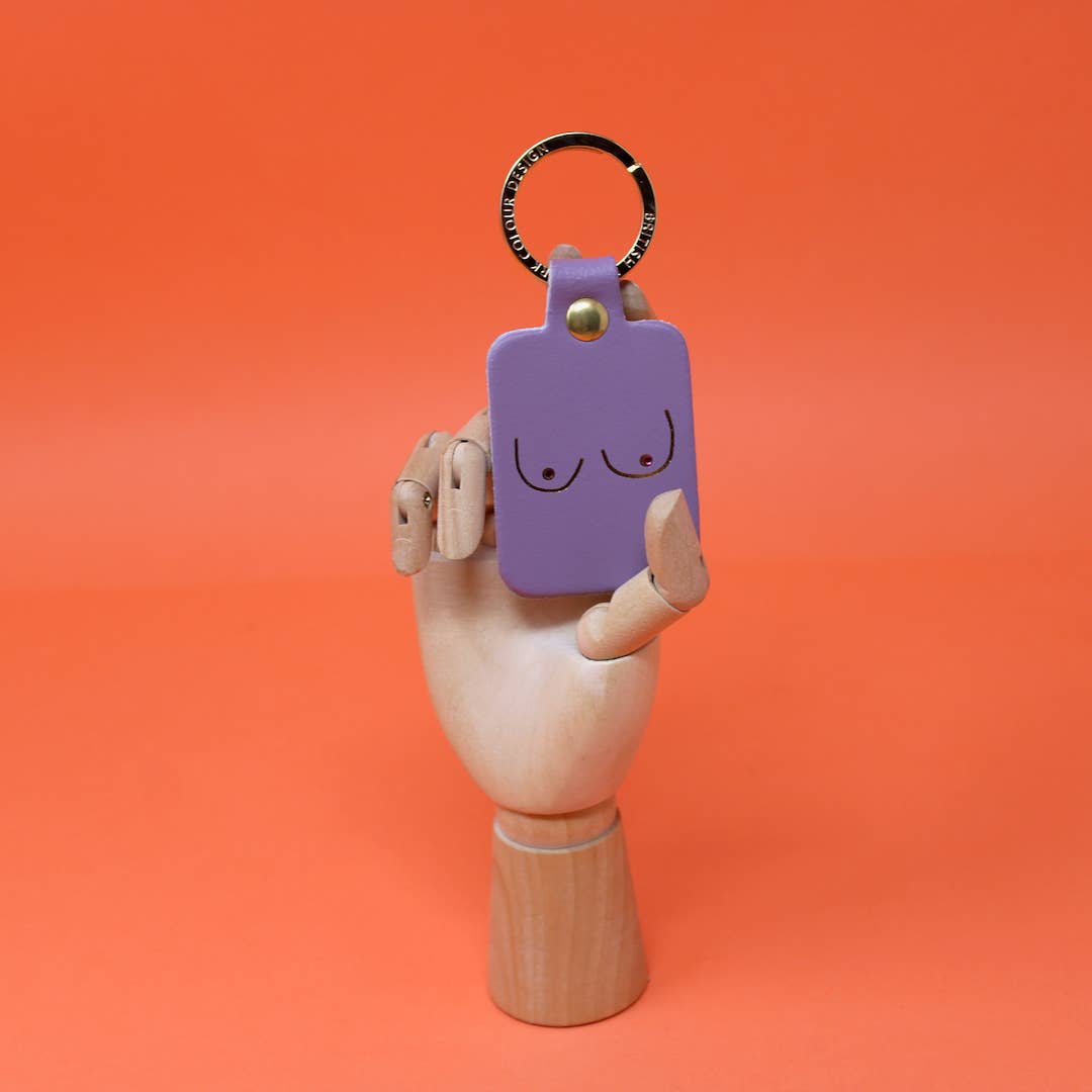 Boob Leather Key Ring