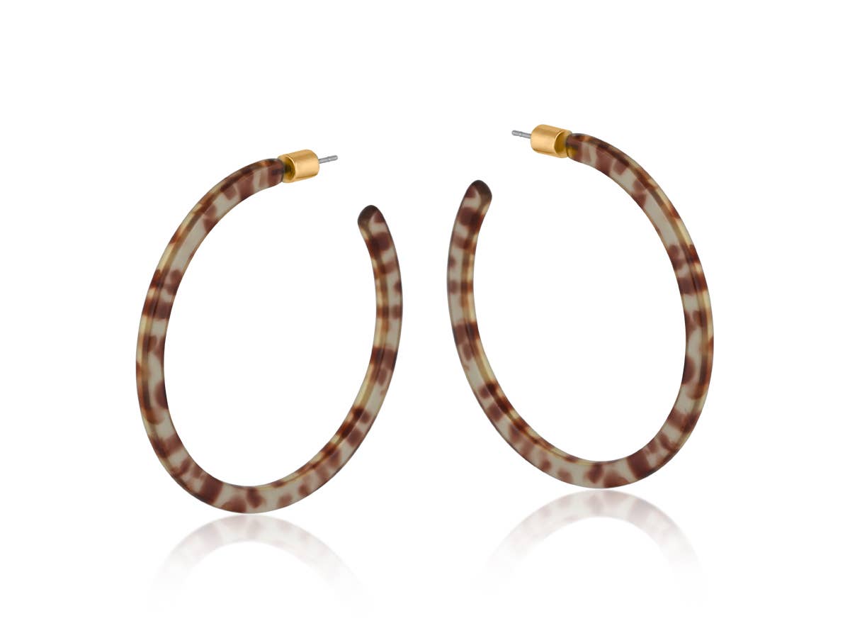 Marseille Thin Statement Resin Hoop Earrings