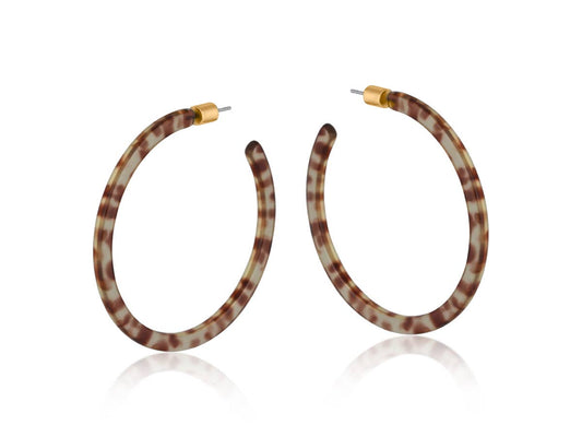 Marseille Thin Statement Resin Hoop Earrings