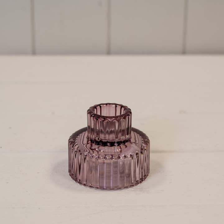 Amethyst Glass Candle Holder (5.4cm)