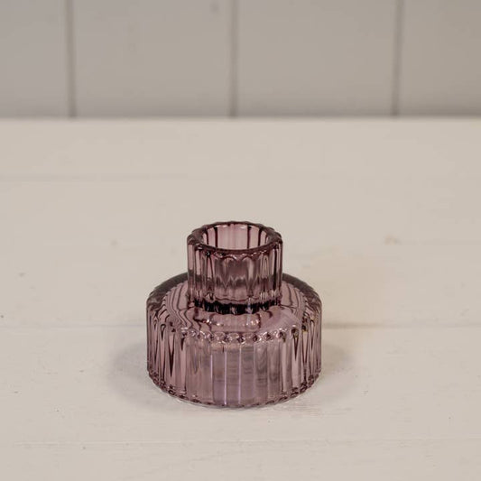 Amethyst Glass Candle Holder (5.4cm)