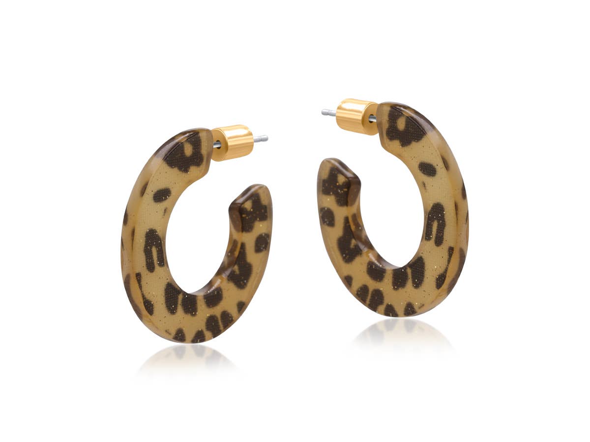MADRID RESIN FLAT HOOP EARRINGS