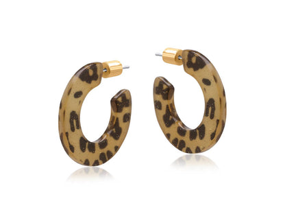 MADRID RESIN FLAT HOOP EARRINGS